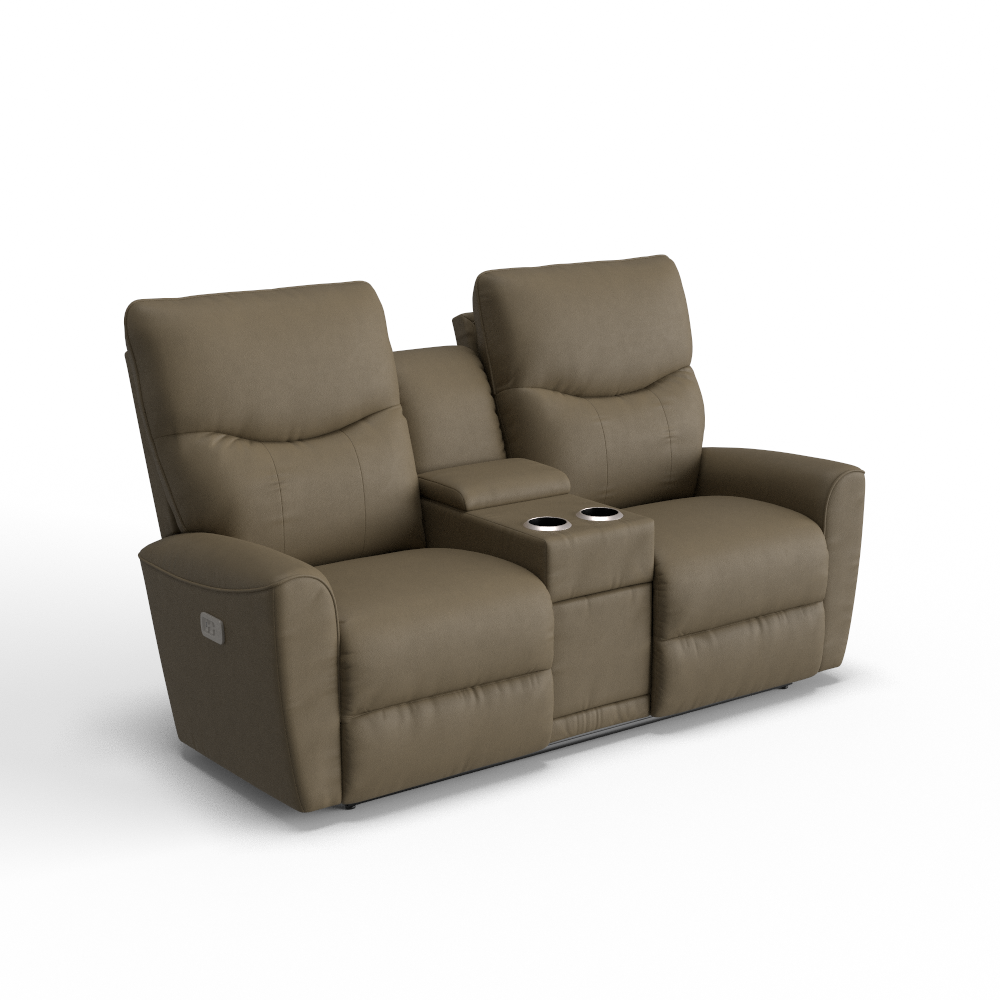 Belmont Power Wall Reclining Loveseat w/ Console, Headrest & Lumbar